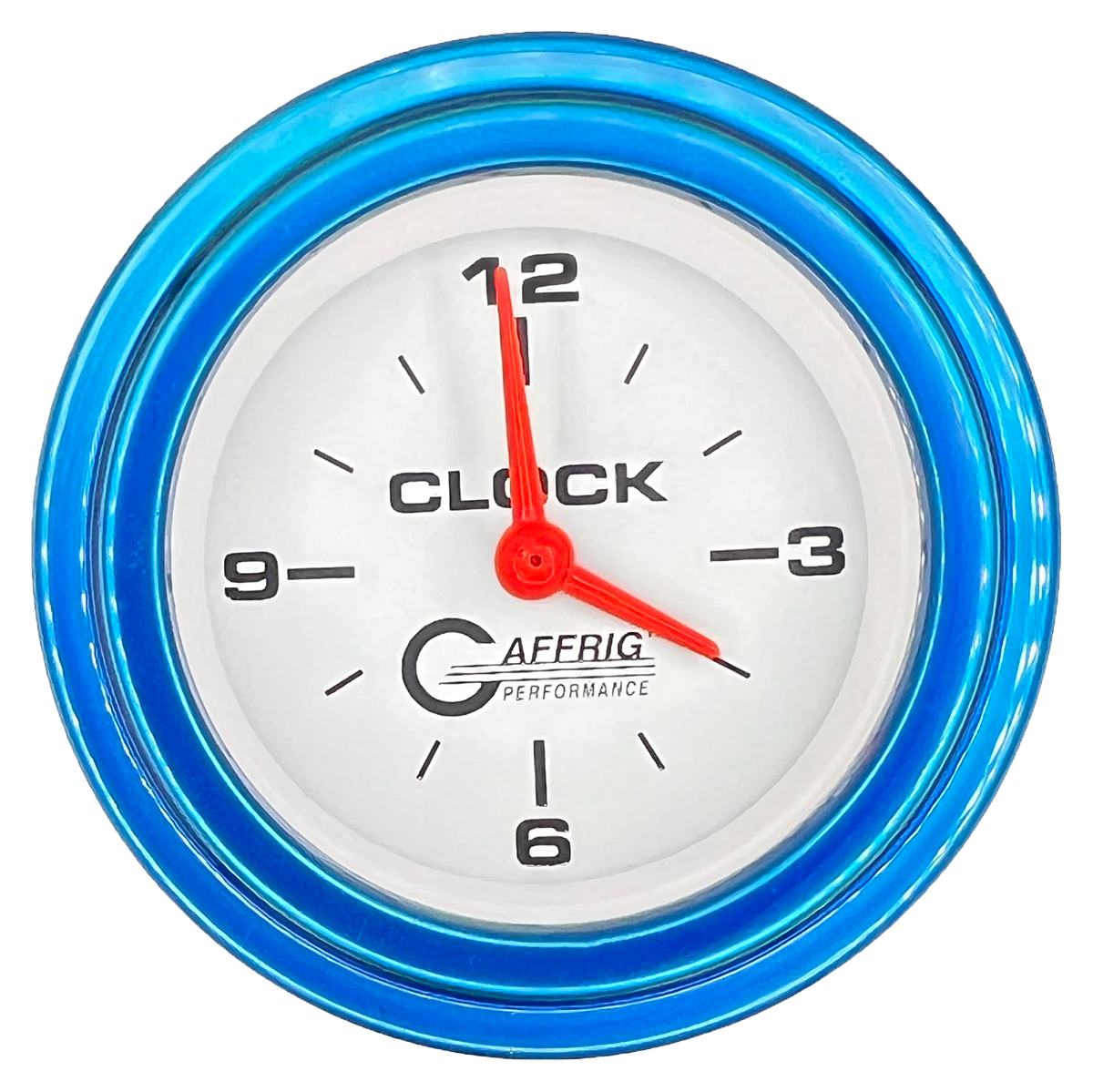 GAFFRIG 2 INCH ELECTRIC CLOCK GAUGE STEP RIM (002) / BLUE / WHITE