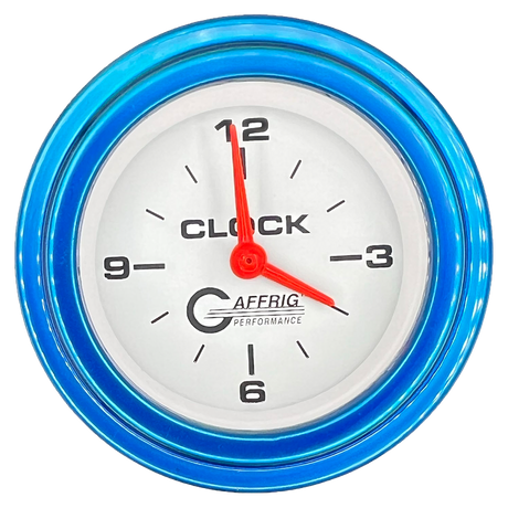 GAFFRIG 2 INCH ELECTRIC CLOCK GAUGE STEP RIM (002) / BLUE / WHITE