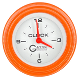 GAFFRIG 2 INCH ELECTRIC CLOCK GAUGE STEP RIM (002) / ORANGE / WHITE