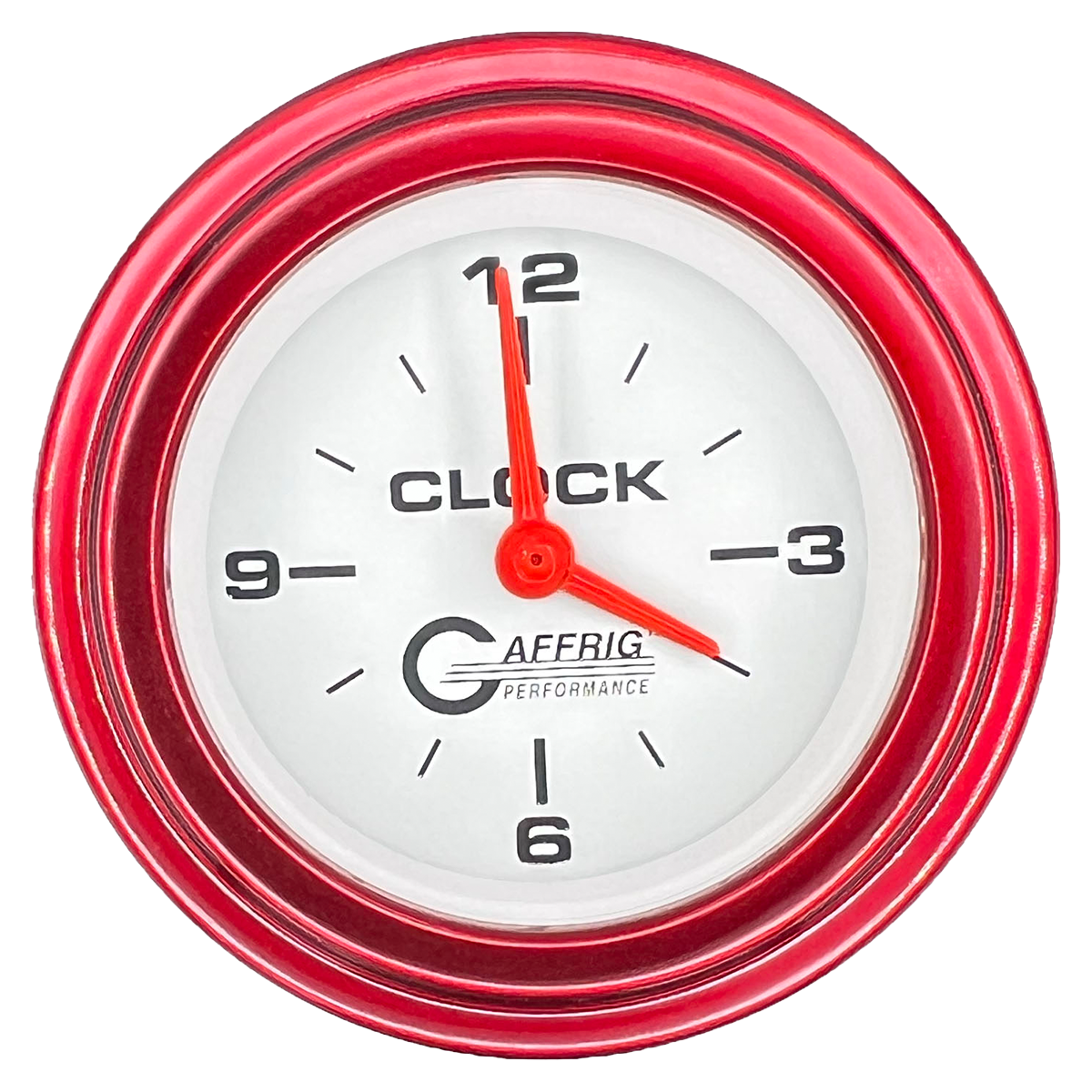 GAFFRIG 2 INCH ELECTRIC CLOCK GAUGE STEP RIM (002) / RED / WHITE