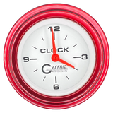 GAFFRIG 2 INCH ELECTRIC CLOCK GAUGE STEP RIM (002) / RED / WHITE