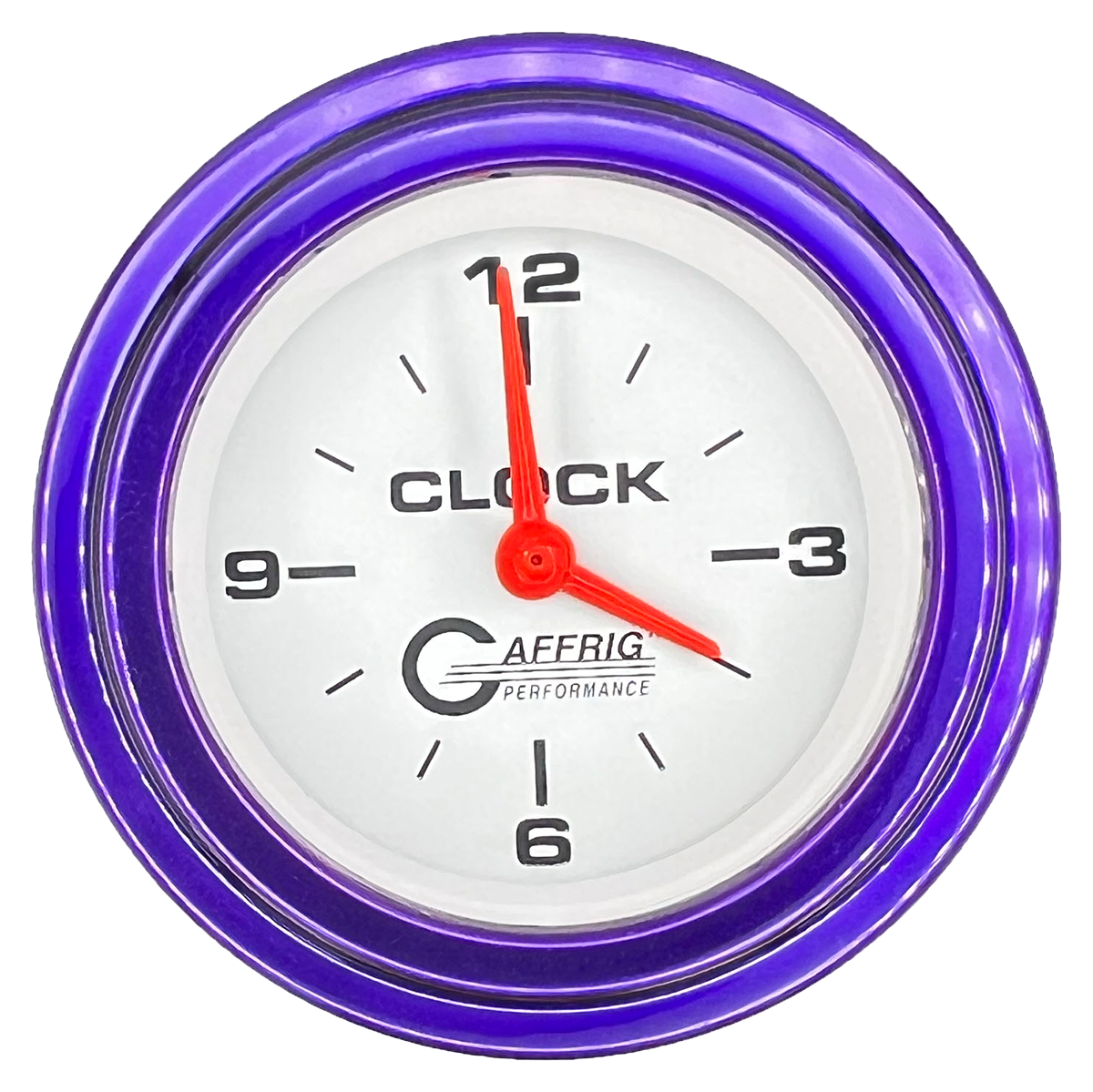 GAFFRIG 2 INCH ELECTRIC CLOCK GAUGE STEP RIM (002) / PURPLE / WHITE