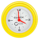 GAFFRIG 2 INCH ELECTRIC CLOCK GAUGE STEP RIM (002) / YELLOW / WHITE