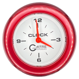 GAFFRIG 2 INCH ELECTRIC CLOCK GAUGE FAT RIM (218) / RED / WHITE