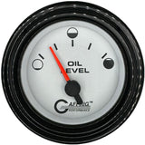 GAFFRIG 2 INCH ELECTRIC OIL LEVEL GAUGE WHITE / STEP RIM / BLACK