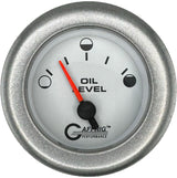 GAFFRIG 2 INCH ELECTRIC OIL LEVEL GAUGE WHITE / FAT RIM / PLATINUM