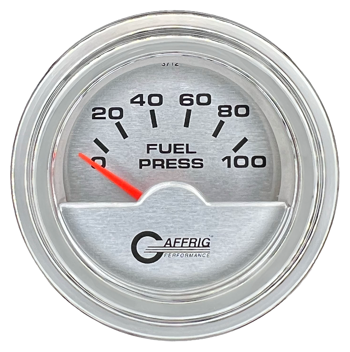 GAFFRIG 2 INCH ELECTRIC FUEL PRESSURE GAUGE 0-100 PSI STEP RIM (002) / CHROME/POLISHED / PLATINUM