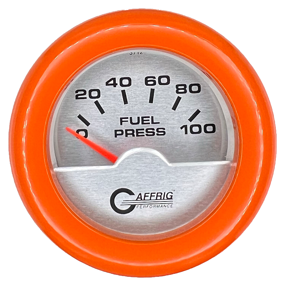 GAFFRIG 2 INCH ELECTRIC FUEL PRESSURE GAUGE 0-100 PSI FAT RIM (218) / ORANGE / PLATINUM