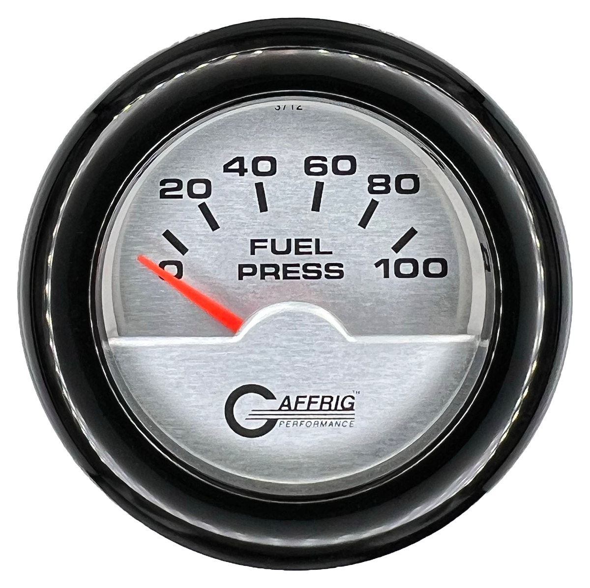 GAFFRIG 2 INCH ELECTRIC FUEL PRESSURE GAUGE 0-100 PSI FAT RIM (218) / BLACK / PLATINUM