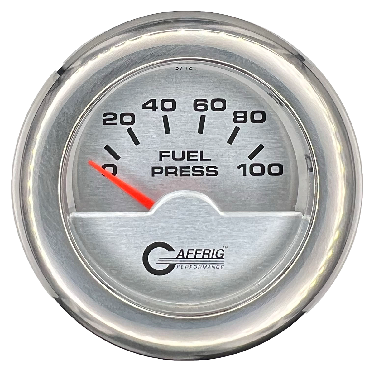 GAFFRIG 2 INCH ELECTRIC FUEL PRESSURE GAUGE 0-100 PSI FAT RIM (218) / CHROME/POLISHED / PLATINUM