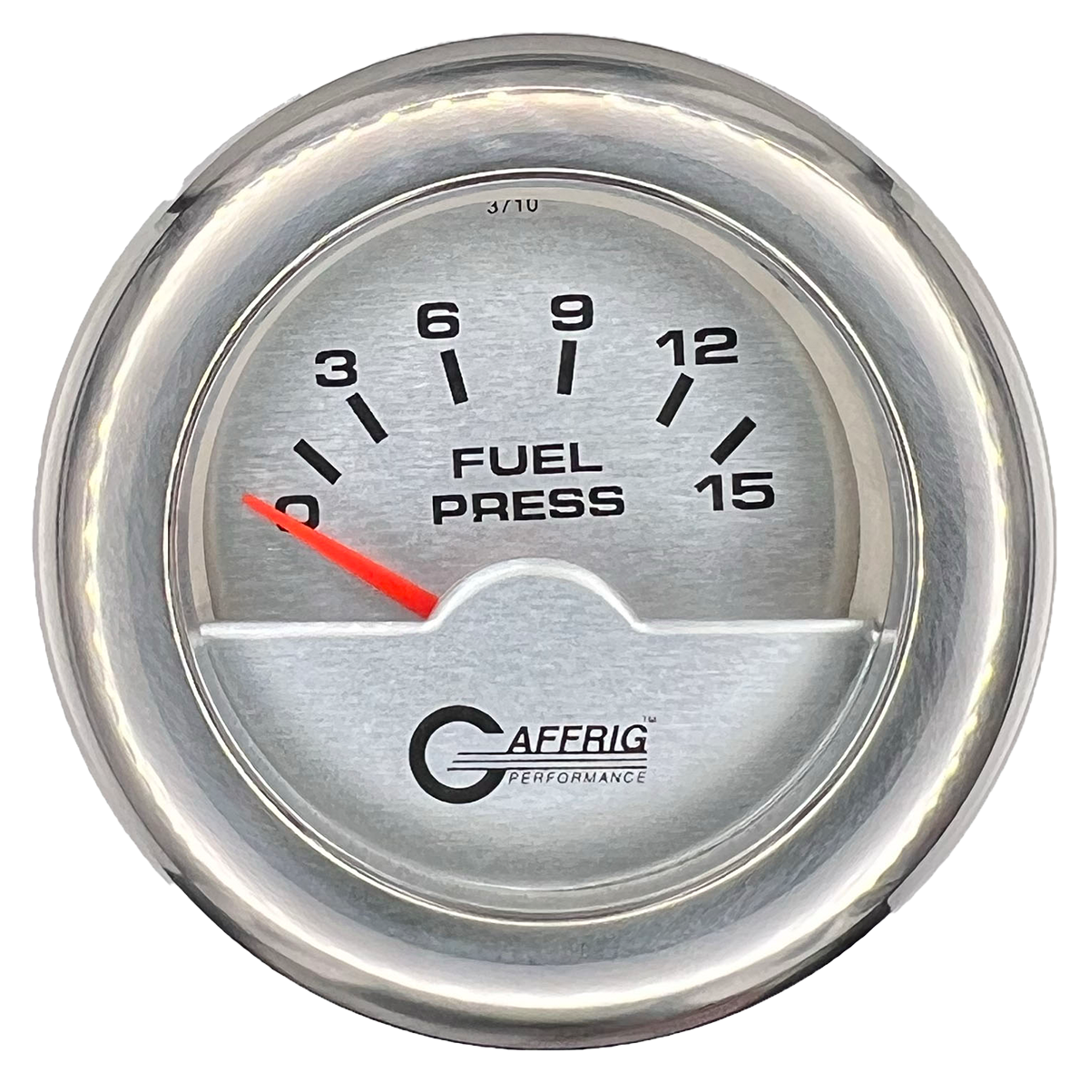 GAFFRIG 2 INCH ELECTRIC FUEL PRESSURE GAUGE 0-15 PSI FAT RIM (218) / CHROME/POLISHED / PLATINUM