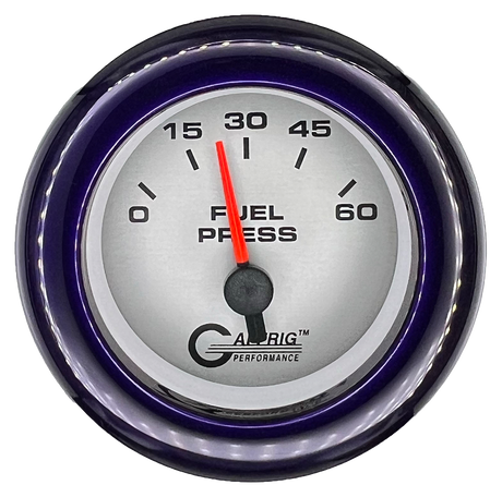 GAFFRIG 2 INCH ELECTRIC FUEL PRESSURE 0-60 PSI FAT RIM (218) / PURPLE / PLATINUM