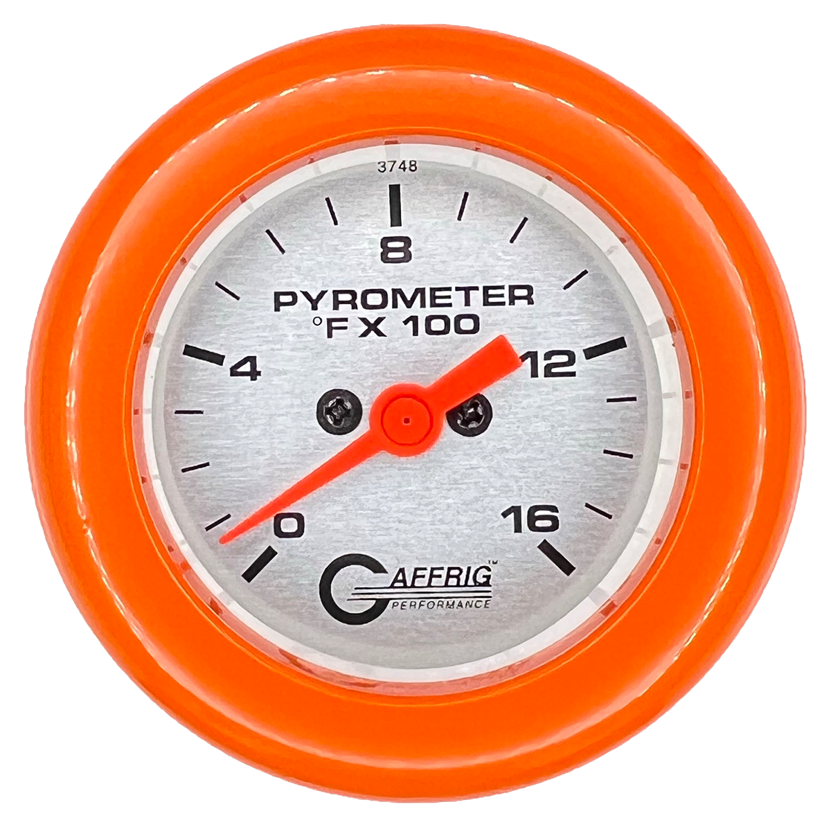 GAFFRIG 2 INCH ELECTRIC PYROMETER GAUGE 0-1600 F FAT RIM (218) / ORANGE / PLATINUM