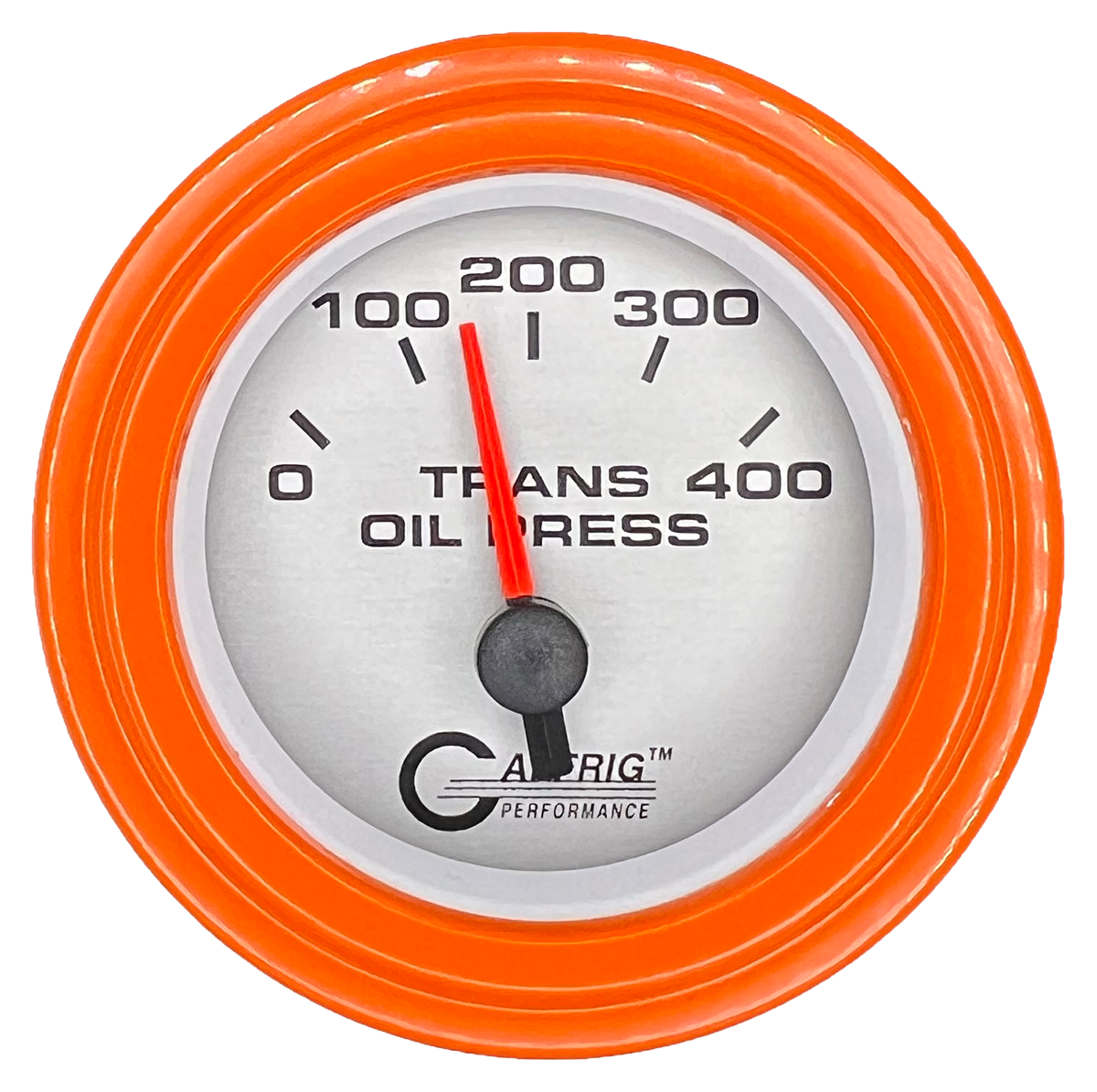 GAFFRIG 2 INCH ELECTRIC TRANSMISSION PRESSURE GAUGE 0-400 PSI STEP RIM (002) / ORANGE / PLATINUM