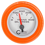 GAFFRIG 2 INCH ELECTRIC TRANSMISSION PRESSURE GAUGE 0-400 PSI STEP RIM (002) / ORANGE / PLATINUM