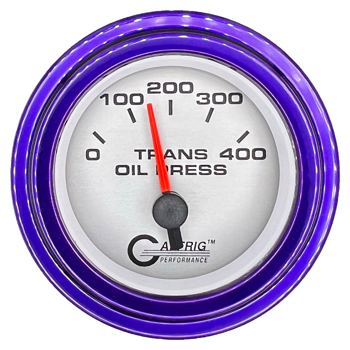 GAFFRIG 2 INCH ELECTRIC TRANSMISSION PRESSURE GAUGE 0-400 PSI STEP RIM (002) / PURPLE / PLATINUM