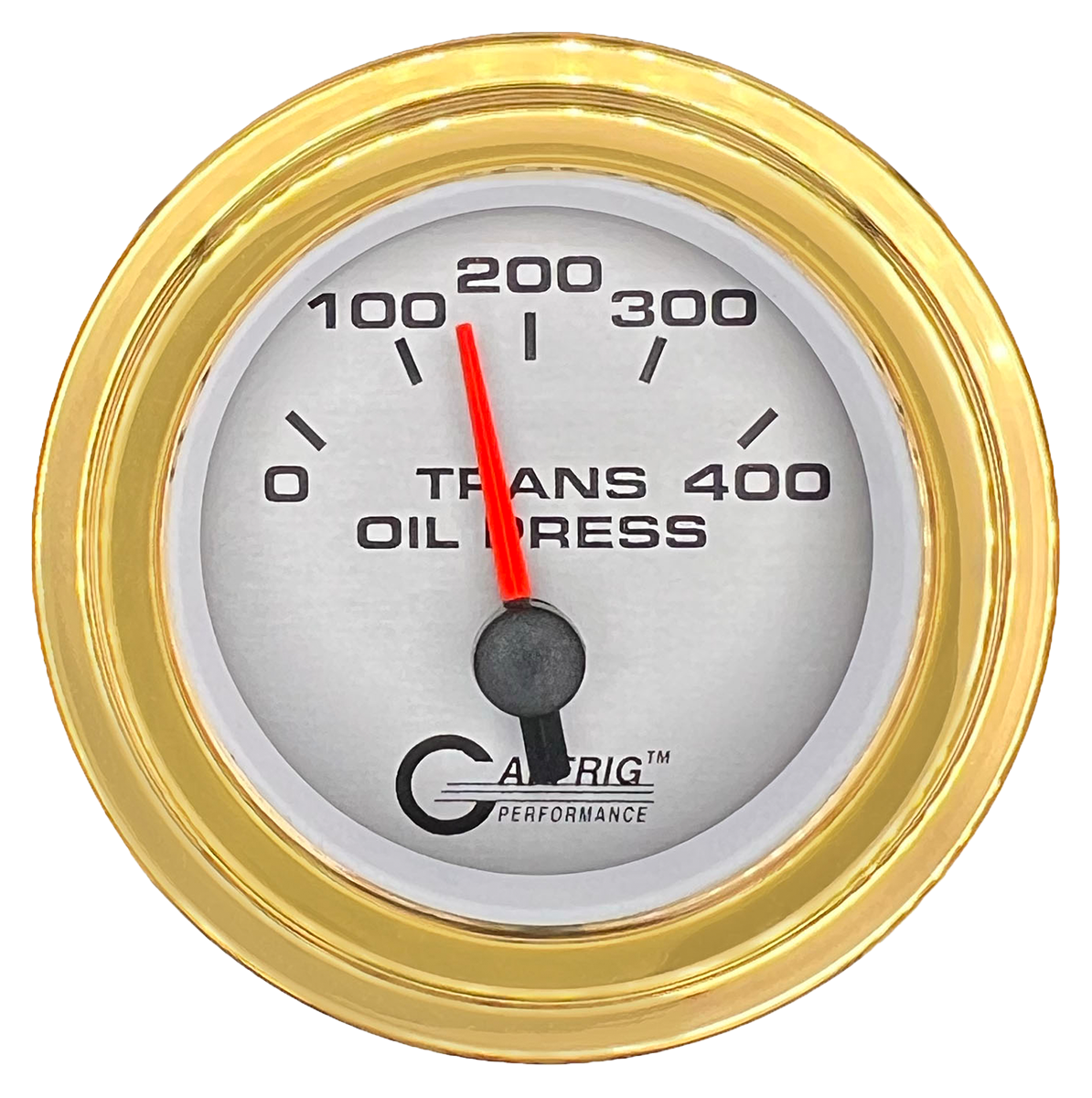 GAFFRIG 2 INCH ELECTRIC TRANSMISSION PRESSURE GAUGE 0-400 PSI STEP RIM (002) / GOLD / PLATINUM