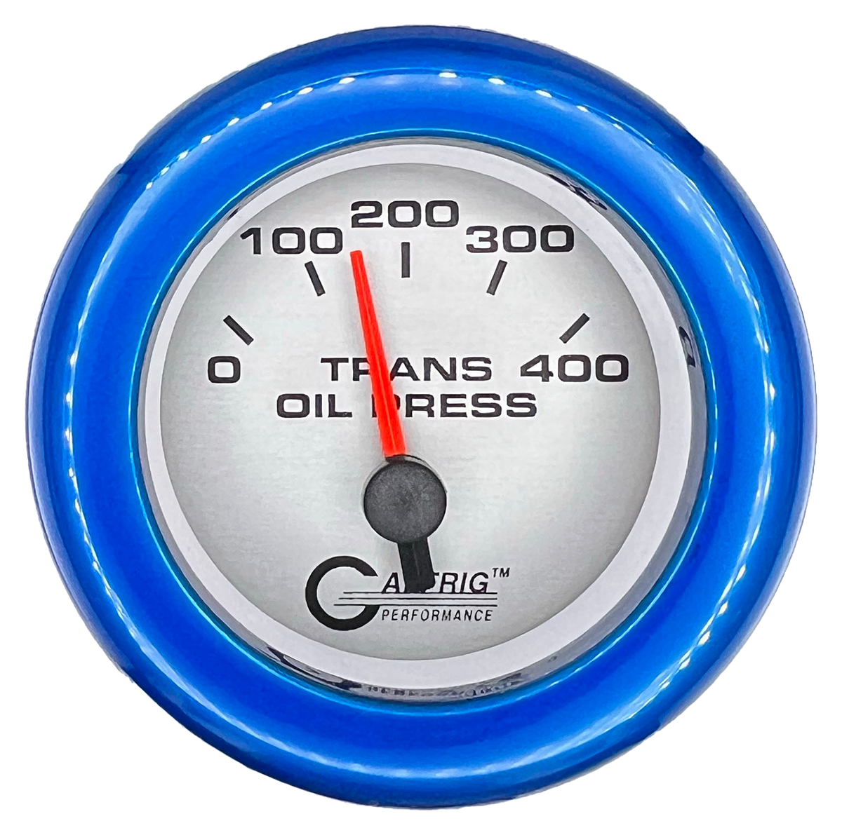 GAFFRIG 2 INCH ELECTRIC TRANSMISSION PRESSURE GAUGE 0-400 PSI FAT RIM (218) / BLUE / PLATINUM