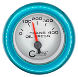 GAFFRIG 2 INCH ELECTRIC TRANSMISSION PRESSURE GAUGE 0-400 PSI FAT RIM (218) / TEAL / PLATINUM