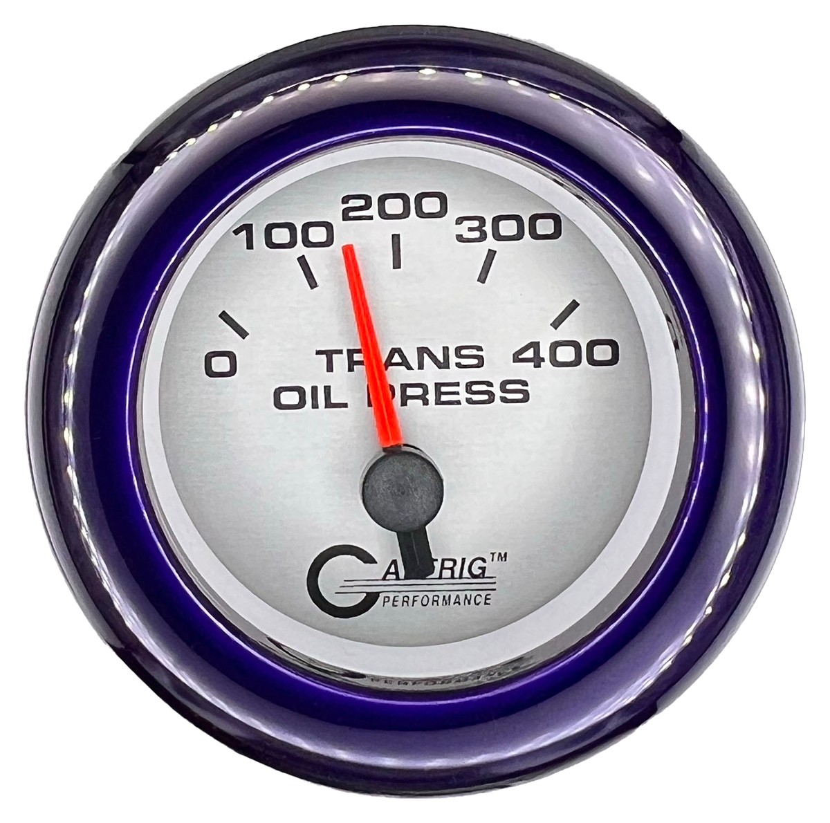 GAFFRIG 2 INCH ELECTRIC TRANSMISSION PRESSURE GAUGE 0-400 PSI FAT RIM (218) / PURPLE / PLATINUM