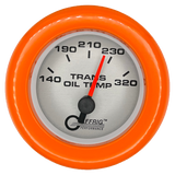 GAFFRIG 2 INCH ELECTRIC TRANSMISSION TEMP GAUGE 140-320 F FAT RIM (218) / ORANGE / PLATINUM