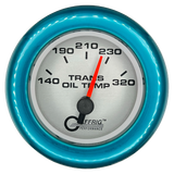 GAFFRIG 2 INCH ELECTRIC TRANSMISSION TEMP GAUGE 140-320 F FAT RIM (218) / TEAL / PLATINUM