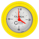 GAFFRIG 2 INCH ELECTRIC CLOCK GAUGE STEP RIM (002) / YELLOW / PLATINUM