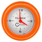 GAFFRIG 2 INCH ELECTRIC CLOCK GAUGE FAT RIM (218) / ORANGE / PLATINUM