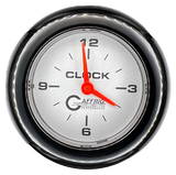 GAFFRIG 2 INCH ELECTRIC CLOCK GAUGE FAT RIM (218) / BLACK / PLATINUM