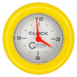 GAFFRIG 2 INCH ELECTRIC CLOCK GAUGE FAT RIM (218) / YELLOW / PLATINUM