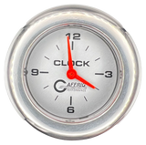 GAFFRIG 2 INCH ELECTRIC CLOCK GAUGE FAT RIM (218) / CHROME/POLISHED / PLATINUM