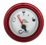 GAFFRIG 2 INCH ELECTRIC OIL LEVEL GAUGE PLATINUM / STEP RIM / RED