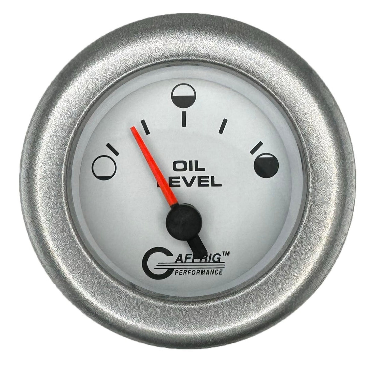 GAFFRIG 2 INCH ELECTRIC OIL LEVEL GAUGE PLATINUM / FAT RIM / PLATINUM