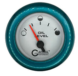 GAFFRIG 2 INCH ELECTRIC OIL LEVEL GAUGE PLATINUM / FAT RIM / TEAL