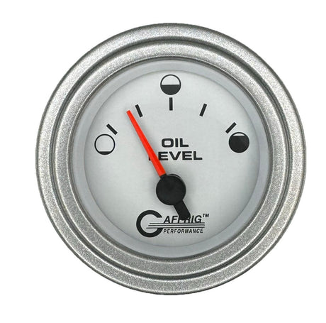 GAFFRIG 2 INCH ELECTRIC OIL LEVEL GAUGE PLATINUM / STEP RIM / PLATINUM