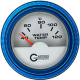 GAFFRIG PART #5876 2 INCH INTERNATIONAL ELECTRIC WATER TEMP GAUGE 40-120 C WHITE STEP RIM (002) / BLUE