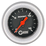 GAFFRIG 2 INCH MECHANICAL BOOST GAUGE 0-15 PSI FAT RIM (218) / PLATINUM / BLACK