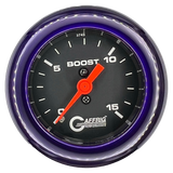 GAFFRIG 2 INCH MECHANICAL BOOST GAUGE 0-15 PSI FAT RIM (218) / PURPLE / BLACK