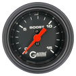 GAFFRIG 2 INCH MECHANICAL BOOST GAUGE 0-15 PSI STEP RIM (002) / BLACK / BLACK