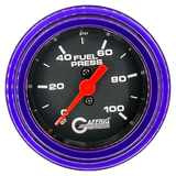 GAFFRIG 2 INCH MECHANICAL FUEL PRESSURE 0-100 PSI GAUGE STEP RIM (002) / PURPLE / BLACK