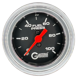 GAFFRIG 2 INCH MECHANICAL FUEL PRESSURE 0-100 PSI GAUGE STEP RIM (002) / CHROME/POLISHED / BLACK