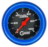GAFFRIG 2 INCH MECHANICAL FUEL PRESSURE 0-100 PSI GAUGE FAT RIM (218) / BLUE / BLACK