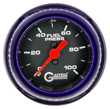 GAFFRIG 2 INCH MECHANICAL FUEL PRESSURE 0-100 PSI GAUGE FAT RIM (218) / PURPLE / BLACK
