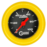 GAFFRIG 2 INCH MECHANICAL FUEL PRESSURE 0-100 PSI GAUGE FAT RIM (218) / YELLOW / BLACK