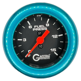 GAFFRIG 2 INCH MECHANICAL FUEL PRESSURE 0-015 PSI GAUGE FAT RIM (218) / TEAL / BLACK