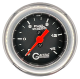 GAFFRIG 2 INCH MECHANICAL FUEL PRESSURE 0-015 PSI GAUGE FAT RIM (218) / CHROME/POLISHED / BLACK