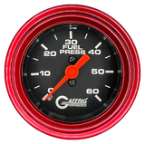 GAFFRIG 2 INCH MECHANICAL FUEL PRESSURE GAUGE 0-60 PSI GAUGE STEP RIM (002) / RED / BLACK