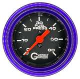 GAFFRIG 2 INCH MECHANICAL FUEL PRESSURE GAUGE 0-60 PSI GAUGE STEP RIM (002) / PURPLE / BLACK