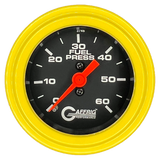 GAFFRIG 2 INCH MECHANICAL FUEL PRESSURE GAUGE 0-60 PSI GAUGE STEP RIM (002) / YELLOW / BLACK