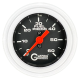 GAFFRIG 2 INCH MECHANICAL FUEL PRESSURE GAUGE 0-60 PSI GAUGE STEP RIM (002) / WHITE / BLACK